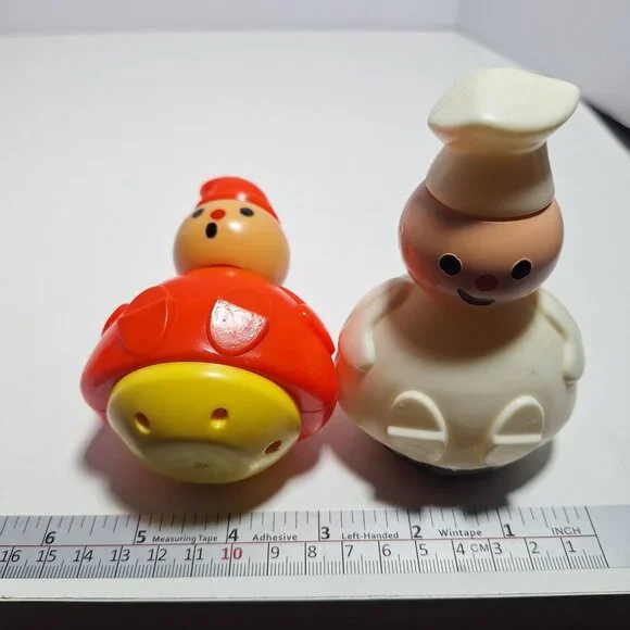 1970s Baker Candlestick Maker 3 Men In A Tub Roly Poly Lot Fisher Price Vintage - Picture 8 of 16